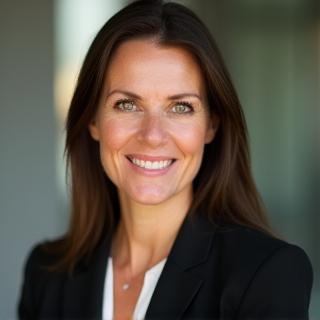 Professionelles Porträt von Lena Fischer, Leiterin Geschäftsentwicklung der MobilNetz Deutschland AG